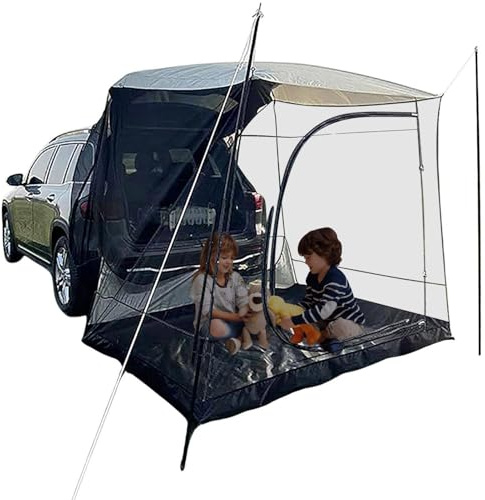 Zeltbefestigung SUV für Camping, Campingzelt für Auto mit Befestigung der Heckklappe aus Oxford-Stoff | Erweiterungszelt hinten für Auto, faltbar, UV-beständig, für Camping, Reisen auf