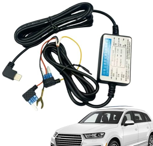Dash Cam Hardwire Kit, 12V-24V to 5V USB C Kit, Car Dash Camera Charger, Fuse 3-Core Power Cord, Dash Cam Power Cable, Automotive Dash Camera Charger, Low Voltage Protection Kit, USB C Hardwire Kit, D