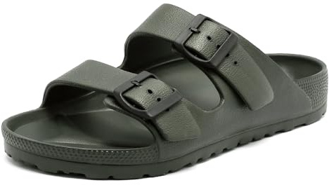 Foinledr Sandali Comodi per Donna con Fibbia Regolabile, Pantofole Estive Antiscivolo per Uomo, Pantofole Unisex Morbide, Ciabatte Casual in Eva, Sandali Orthopedici Piatti con Suola Clog