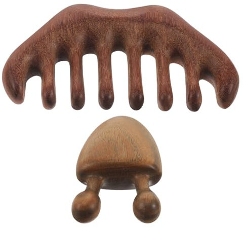 CANIGHT Massagegerät Für Kopfhaut Und Gesicht Aus Holz Mit Breiten Zähnen Für Haarpflege Und Entspannung Geeignet Für Verschiedene Hautbereiche Und Anwendungen