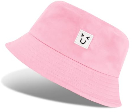 Tuopuda Bob herr dam bomull solhatt UV fiskarhatt fiskarhatt visir utomhus hink hatt sommar vikbar för resor strand trädgårdsmästare vandring camping, Rosa-01, One size