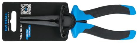 SW-Stahl 40745SB Alicates de punta recta, 200 mm, alicates combinados, mango 2K, herramienta profesional ergonómica, alicates de mano antideslizantes, de acero al cromo vanadio