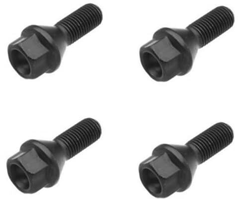Pernos Rueda,Tornillos Antirrobo Coche 4 Tuercas de Seguridad for Pernos de Rueda de Color Negro, aptas for BMW E30, E36, E46, E60, E90 36136781150
