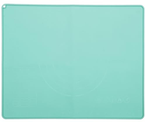 BESPORTBLE Tapete de Repostería de Silicona Antideslizante Grande y Grueso 100% Grado Alimenticio Verde Esterilla para Amasar Masa Cojín para Hornear Cocina Pastelería Utensilio de Repostería
