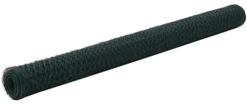 QJBSAVVA Maschendrahtzaun 25 x 1,5 m grün, Stahl PVC Umweltfreundlich, flexibel als Hühnerzaun, Wildzaun oder Gartenzaun, leicht formbar, robust für Outdoor-Nutzung