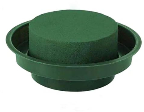 TOYANDONA Kit de 12 Unidades de Barro para Arreglos Redondo Alta Absorción de Agua Recipiente Verde para Centros de Mesa Bodas y Decoración de Fiestas
