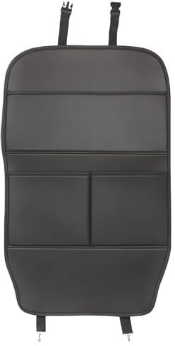 SGLEULRC Car Rear Seat Back Protector for Mini Cooper R50 R52 R53 2002-2006, Universal Auto Organizer Backseat Kick Mats Waterproof Anti-Kick Scratch Pad Travel Accessories with Pockets,Black