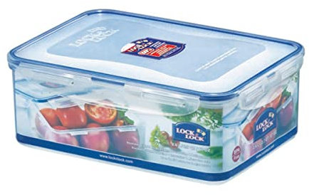 LocknLock CLASSIC Frischhaltedose | 2,6 L | 24,8 x 18 x 9,3 cm | 100 % luft- und wasserdichte Vorratsdose | Spülmaschinen-, und Mikrowellengeeignet | BPA-Frei | 4-fach Sicherheits-Verschluss