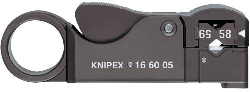 KNIPEX 16 60 05 KOAX Kabelentmanteler Geeignet für Koaxialkabel 4 bis 12mm RG58, RG59, RG62