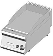 D.O.M. - Fry top a GAS piastra liscia 35 x 70 da banco