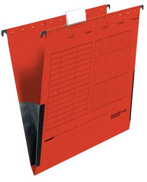 FALKEN Hängetaschen UNIREG/grau/DIN A4 / 230 g/m² (Hängetaschen, rot, 1)