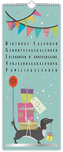 Quire Collections Födelsedagskalender klarvatten 140 x 340 mm
