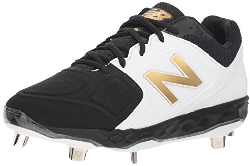 New Balance Women's Fresh Foam Velo V1 Metal Softball Cleats, Schwarz/Weiß, 36 EU