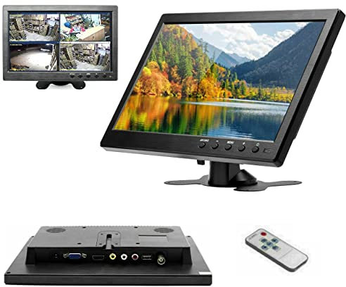 IDOR STORE Monitor 10 LCD HD CCTV per Telecamere Videosorveglianza HDMI USB BNC VGA AV 10W