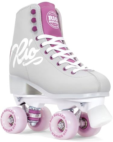 Rio Roller Script Retro Rollschuhe Disco Roller grau-lila Grey/Purple, 40.5