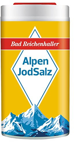 Bad Reichenhaller 10 Stück Alpenjodsalz Ministreuer je 10g Jodsalz Speisesalz