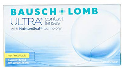 Bausch + Lomb Ultra for Presbyopia Contact lenses with Moistureseal Technology Monatslinsen weich, 3 Stück BC 8.5 mm / DIA 14.2 / 6 Dioptrien / ADD Low