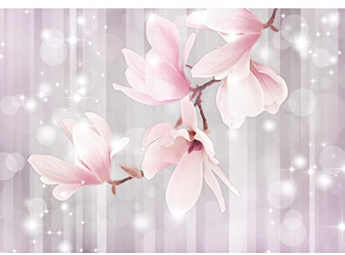Runa Art Papel tapiz fotográfico flores de magnolia 352 x 250 cm Lana Fondo De Pantalla XXL Moderna Decoración De Pared Sala Cuarto Oficina Salón Rosa 9427011a