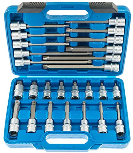 SATRA S-SS2612 Satz Innenvielzahn XZN Vielzahn Bit Steckschlüssel Nüsse 26 teilig Antrieb 12,5mm (1/2) im Kasten