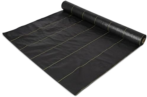 Dewitt Sunbelt Weed Barrier Fabric 3.2 oz, 4 x 100 Feet – Heavy-Duty Ground Cover Mat for Greenhouse Floors, Garden Rows, Raised Beds, Yard Gardening, and Outdoor Landscape Protection