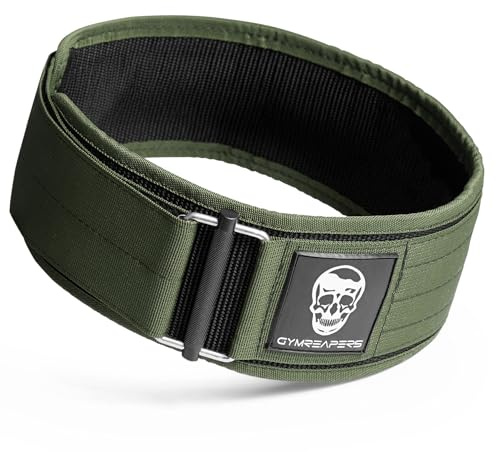 Gymreapers Schnellverschluss-Gewichthebergürtel für Bodybuilding, Kraftdreikampf, Cross-Training – 4-Zoll-Neopren mit Metallschnalle – verstellbare olympische Rückenstütze