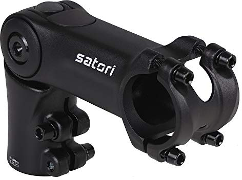 Satori UP3 Fahrradlenkerverlängerung, verstellbar, 3,8 x 31,8 x 65 mm/90 mm/110 mm, ideal für Mountainbike und Rennrad, 3D-geschmiedete Legierung