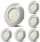 HiBay Juego de 6 Focos Empotrables LED 230V Luz Ultra Plana Empotrable 60mm-65mm Redonda Níquel Mate Blanco Neutro Luz de Techo IP23 5W Módulo LED Spot para Salón Cocina Oficina Pasillo