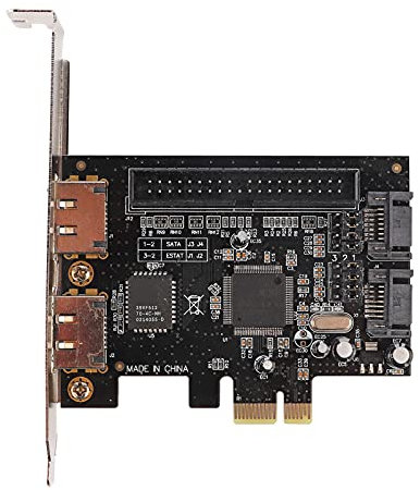 Adapter Card,2 Ports PCI Express to SATA ESATA IDE Controller Card PCB Network Converter Card with Driver CD,Support RAID 0/RAID 1/RAID 0+1