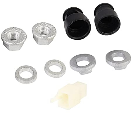 U/D E-bike Hub Motor Nuts Safety Washer Electric Bicycle Wheel Lock Nuts Motor Axle Bolt Screw with 12/14mm Shaft for Universal Bike Component (M12 Rear)