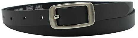 NK Belt GmbH Damen Ledergürtel aus Rindsleder, Made in Germany, Anzug Jeans Gürtel 2cm schmal #SD-08A (Grau, 115cm Gesamtlänge 130cm)