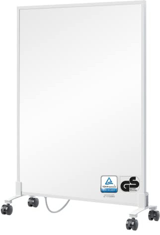 BR Bringer Infrarotheizung Standgerät - 450 Watt - Energiesparend - Mobile Elektroheizung mit Standfüßen auf Rollen - TÜV & GS - Deutsche Qualitätsmarke (weiß)
