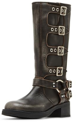 Steve Madden Women's Rocky Knee Boot, Brown Distressed, 7