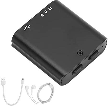 Röstinspelare, Röstaktiverad Inspelare, Ljudinspelare Med 110mAh Litiumbatteri, Röstaktiverad Inspelare för Föreläsningsmöten, Autospara, Högupplöst Brusreducering(32 GB)