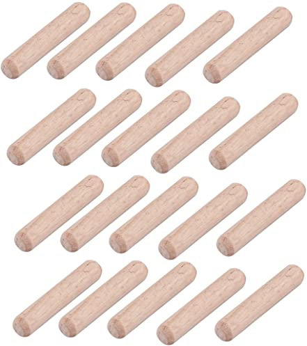 XYWHPGV Garnitures de meubles en bois Slant Line Goupille cannelée ronde 6mm Dia 30pcs Couleur du bois(fb92a d53c3 88c06 8bbb7 90ae7 c14b9