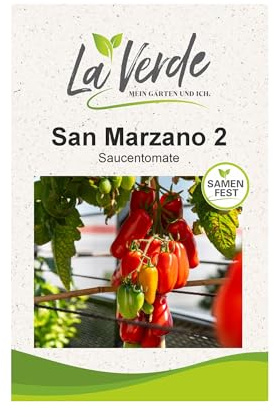 La Verde MEIN GARTEN UND ICH. San Marzano 2 Tomatensamen für ca. 10 Pflanzen, aromatische Flaschentomate, Saatgut ohne Gentechnik