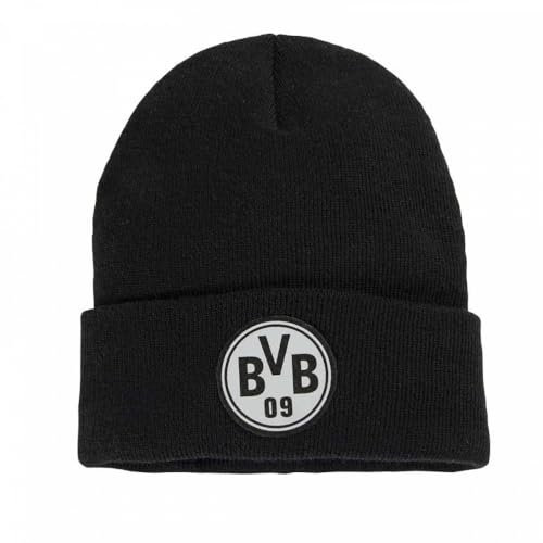 Dortmund Borussia Kinder Beanie - Reflective - schwarz Strickmütze Mütze BVB 09