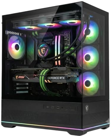 AGM store Pc Gaming RYZEN 7 7800X3D- Scheda video RTX 5070 12GB - RAM 32GB DDR5 - Nvme 2TB SSD Pci4 - Dissipatore a Liquido 360mm - Wifi e Bluetooth -W11