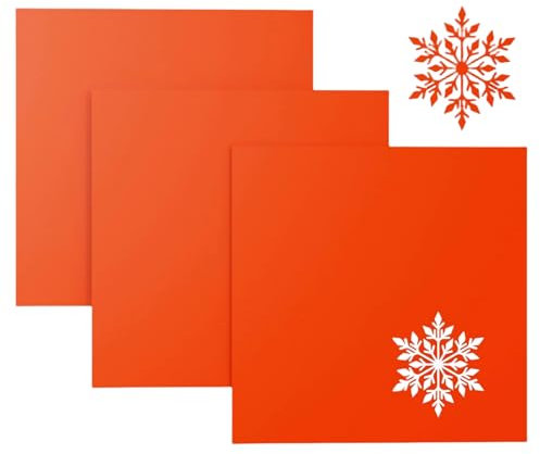 Creatorally Acrylglas Orange, 3 Stück 3mm Acrylplatte Bunt 30x30 cm, Farbig Kunststoffplatte für Laser Gravur, Undurchsichtig Plexiglasplatte, DIY Malerei Schilder Display