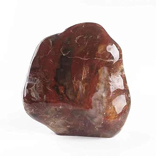 PQYSMVVG Cristal Natural en Bruto 1 Pieza 1000g-1200g Piedra de Palma de Cristal de Madera Pulida Natural for Regalo