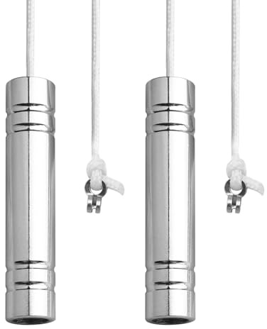 UBERMing Pull Cord Weight Handle 2 Pcs Bathroom Light Pull Cord Handles | Heavy Blind Cord Pull Handle Light Switch Cord End Replacement with 150cm Cord Connectors for Toilet Ceiling Fan Light Switch