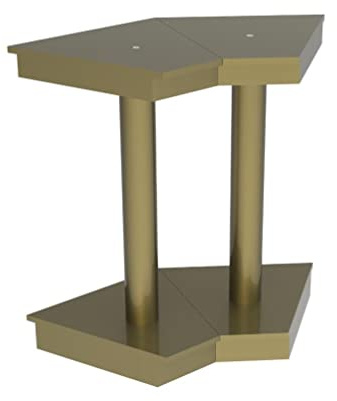 FixtureDisplays® Gold Color Riser Stand, Church Podium Pulpit Platform, Tradeshow Table, Art Sculpture Flower Center Piece Stand, Perfect Trapzoid Table Top, 20 X 20 X 36.5 14317NEW-FBA