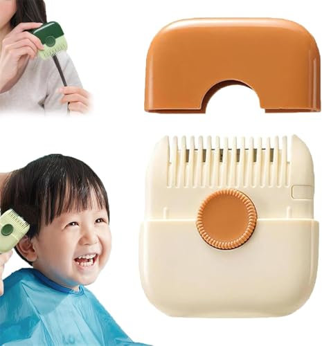 LNWZBEQI Recortadora de Flequillo 2 en 1, Recortadora de Cabello/Peine para niños, Mini Peine recortador de Cabello Manual, Recortadora de Cabello de Puntas Abiertas de Dos Lados para niñas y Mujeres