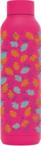 Quokka SOLID X DISNEY | BOTTIGLIA TERMICA IN ACCIAIO INOX DOPPIA PARETE | STITCH TROPICAL