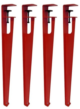 TWHZSAI 4 Stück verstellbare Tischklemmen aus Metall als Ersatz für Werkbankstützen, Rot, 40 cm (16 Zoll)