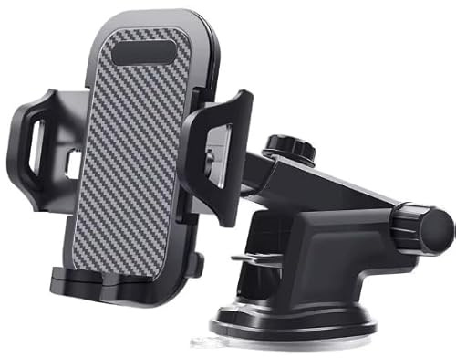 Generico Supporto Auto per Smartphone con Ventosa Potente – Porta Cellulare Universale per Cruscotto e Vetro – Regolabile a 360°, Compatibile con iPhone, Samsung, Android