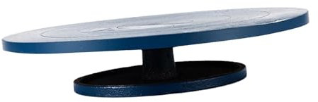 Töpferscheibe,Drehscheibe Töpfern Töpfer-Bandierscheibe, Metall-Bildhauerscheibe, robustes multifunktionales Zubehör, stabiles und glattes Töpferwerkzeug for die Modellmarkierung(Blue 30cm)