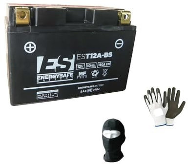 KOMPATIBEL MIT Suzuki GSR ABS 750 Jahr 2011 al 2016 Batterie YT12A-BS ENERGYSAFE EST12A-BS BEREITS Batterie-LADEGERÄT 10AH 12V 160AEN 150X87X105MM