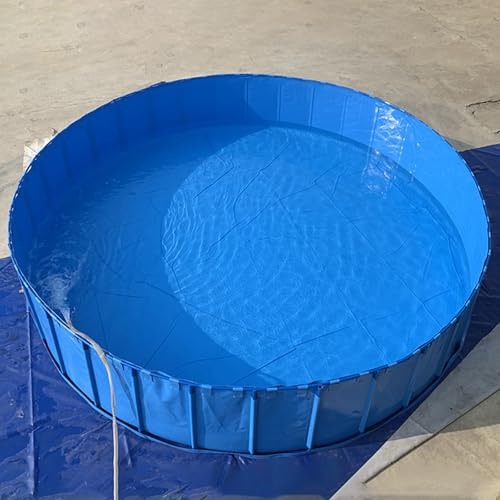Runden Leinwand Fischteich Fischteichpool aus Segeltuch, runder, verdickter Bodenteich mit 356 Gallonen for die Koi-Zucht, Fischzucht, PVC-Auskleidung, for den Innen- und Außenbereich(1.8X0.8m-2000L/5
