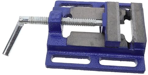 MAGICLULU Morsa per Trapano da Banco in Acciaio, Ganasce 77mm, Apertura 80mm, Presa Sicura per Tavoli da Falegnameria e Officina