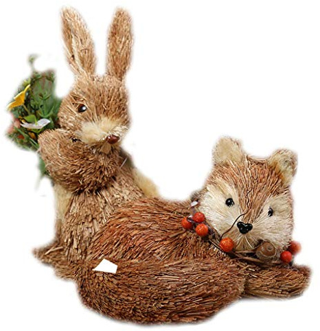 Lodoot Decorazioni pasquali in paglia ritorto Garden Ornament Brown Grass